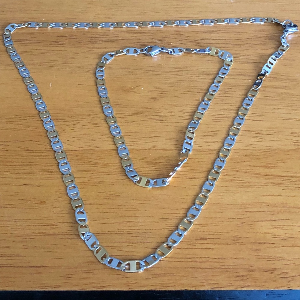 🔆🔆 Set of stainless steel bracelet and necklace